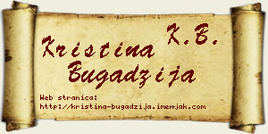 Kristina Bugadžija vizit kartica